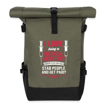 Medical Assistant MFA - Roll Top Backpack - olive/black - Front