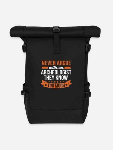 Archäologie - Rolltop Rucksack - Schwarz