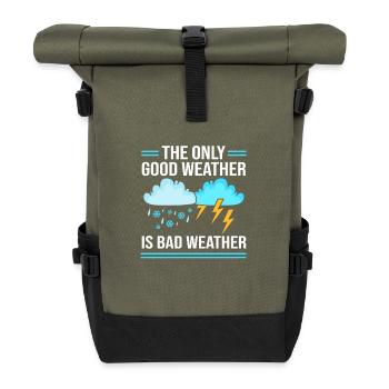 Meteorology Meteorologist Weather - Roll Top Backpack - olive/black - Front