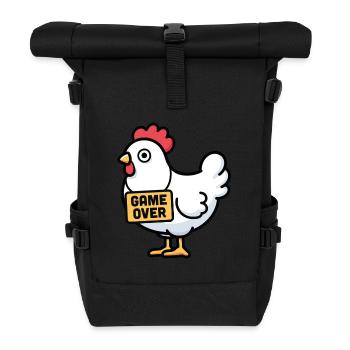 Hühnchen-Spiel vorbei - Rolltop Rucksack - Schwarz - Vorne