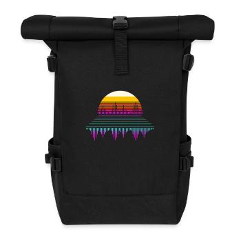 Djing Label Keyboard DJ - Roll Top Backpack - black - Front