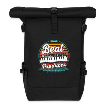 Keyboard DJ Djing Label - Roll Top Backpack - black - Front