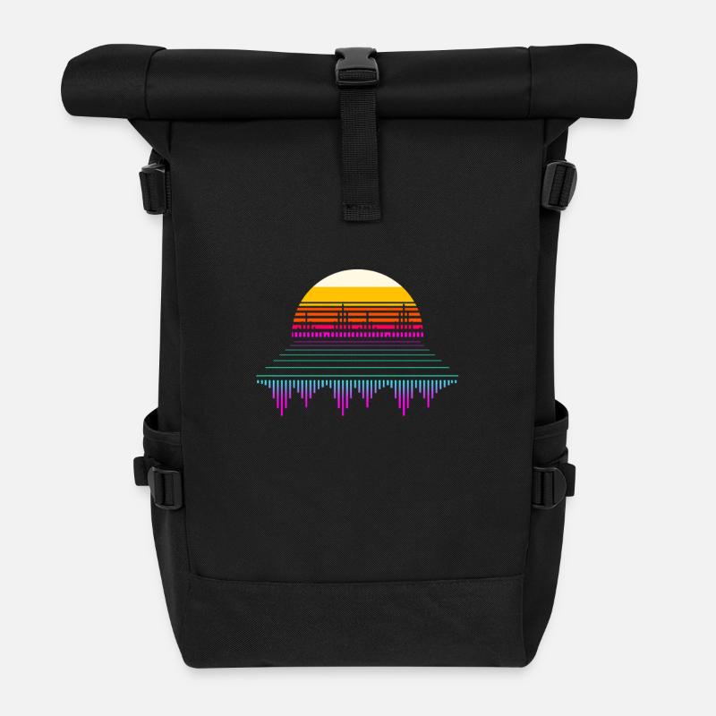 Djing Label Keyboard DJ - Rolltop Rucksack - Schwarz