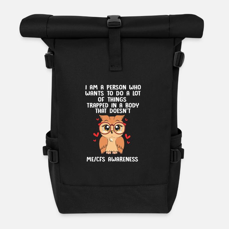 ME CFS - Rolltop Rucksack - Schwarz