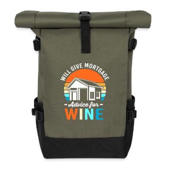 Hypothèque de copropriété de dette - Sac à dos roll top - olive/noir - Devant
