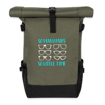 Optician Ophthalmologist Optics - Roll Top Backpack - olive/black - Front