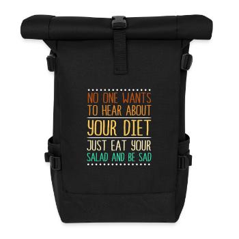 Dietician Diet Salad - Roll Top Backpack - black - Front