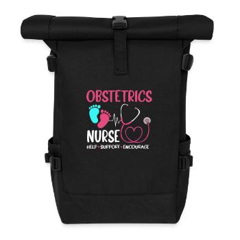 Obgyny Obstetrics Midwife - Roll Top Backpack - black - Front