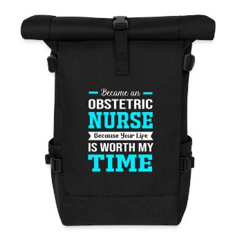 Infirmière Hôpital de Grossesse - Sac à dos roll top - noir - Devant