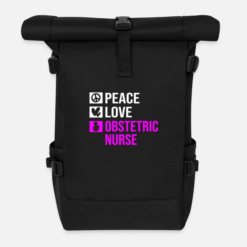Krankenschwester Schwangerschaft Krankenhaus - Rolltop Rucksack - Schwarz