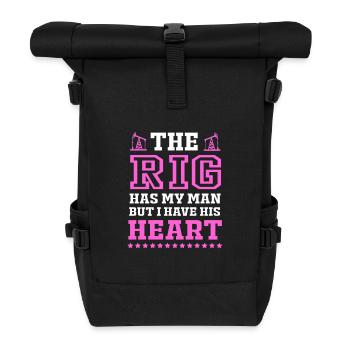 Oil Rig Oil Field Oil Rig Wife - Roll Top Backpack - black - Front