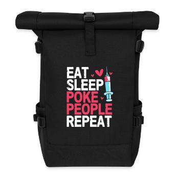 Phlebotomist Pflege Pfleger Pflegerin Blutentnahme - Rolltop Rucksack - Schwarz - Vorne