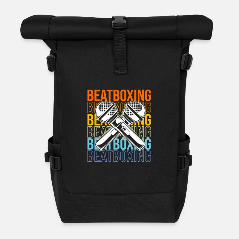 Beatbox - Rolltop Rucksack - Schwarz
