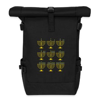 Hanukkah Chanukkah Hanukah - Rolltop Rucksack - Schwarz - Vorne