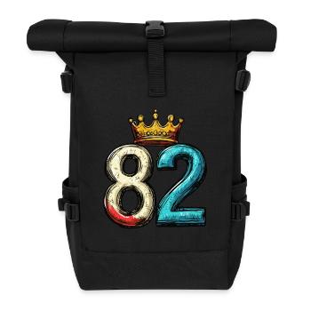 82 Number Krone - Roll Top Backpack - black - Front