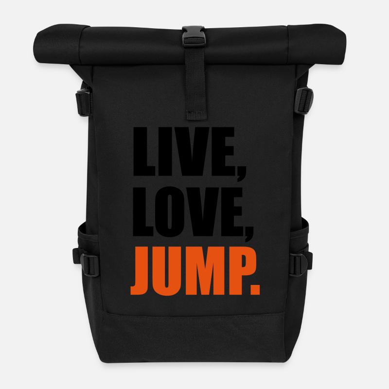 springen - Rolltop Rucksack - Schwarz