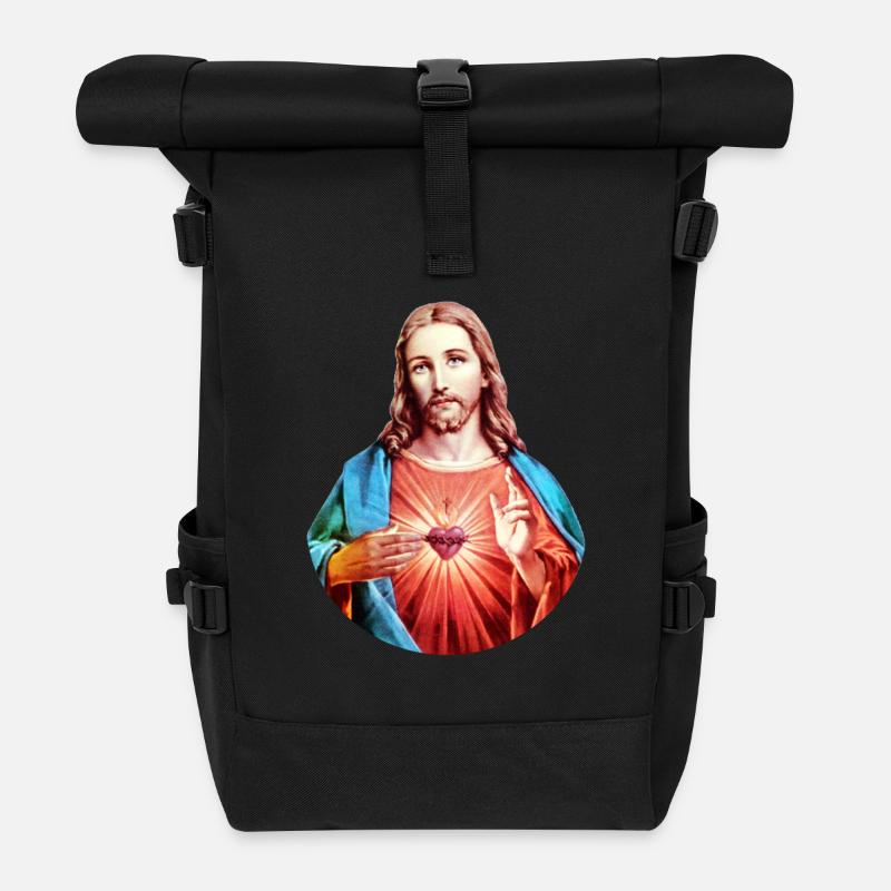 Jésus-Christ | Mon Dieu - Sac à dos roll top - noir