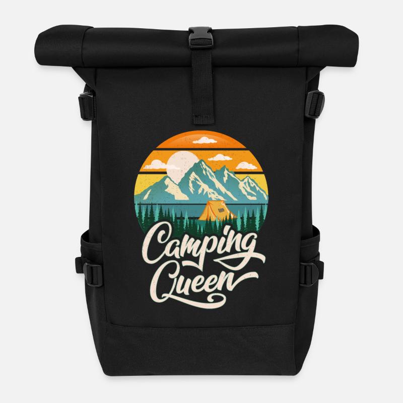 Camping - Rolltop Rucksack - Schwarz