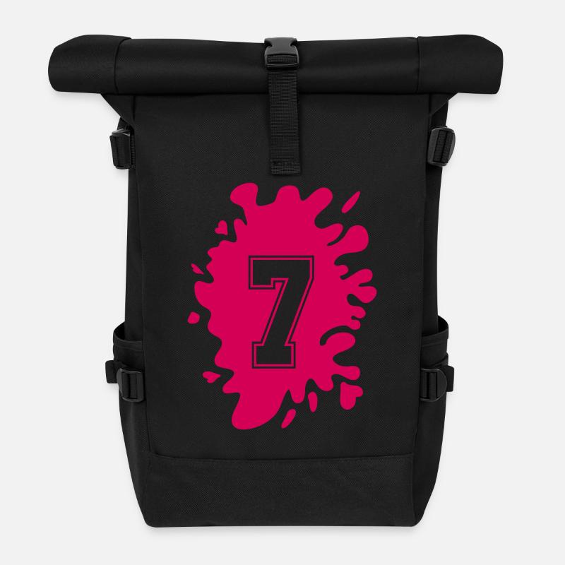 klecks 7 - Rolltop Rucksack - Schwarz
