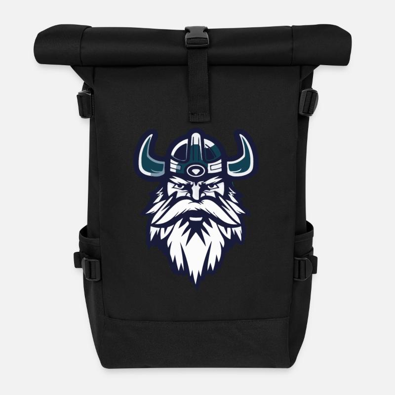 Wikinger - Rolltop Rucksack - Schwarz