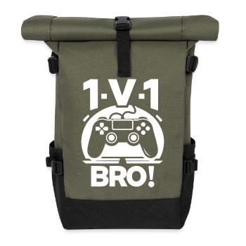 1v1 Bro - Roll Top Backpack - olive/black - Front