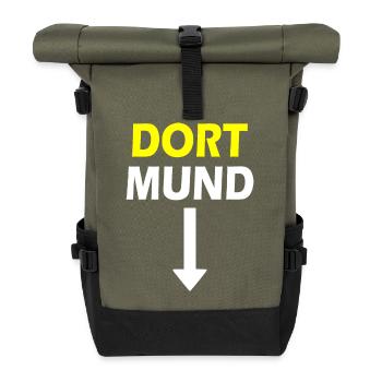 dortmund dort mund pfeil - Roll Top Backpack - olive/black - Front
