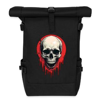Totenkopf - Rolltop Rucksack - Schwarz - Vorne
