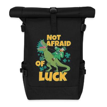 Not Afraid of Luck - Playful and Bold Design - Rolltop Rucksack - Schwarz - Vorne