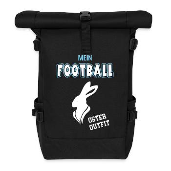 Football Oster Outfit Footballspieler Ostern - Rolltop Rucksack - Schwarz - Vorne