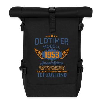Oldtimer Modell 1953 - Rolltop Rucksack - Schwarz - Vorne