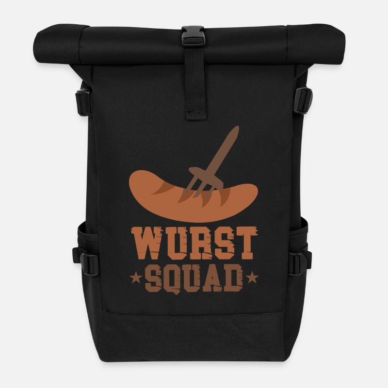 Wurst squad - Rolltop Rucksack - Schwarz