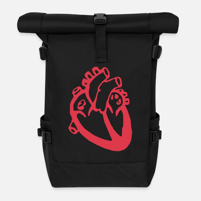 Herz - Medizin - Rolltop Rucksack - Schwarz