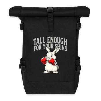 Rabbit alarm: Beware of the shins - Roll Top Backpack - black - Front
