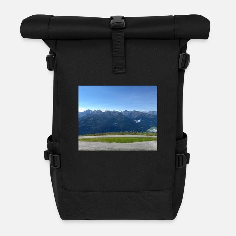 Berge - Rolltop Rucksack - Schwarz