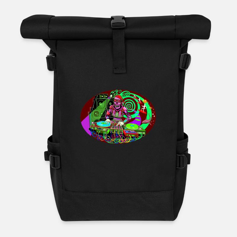 metalshark01 - Sac à dos roll top - noir