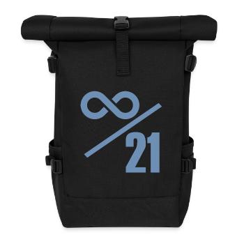 Bitcoin 21 Millionen Limit - Unendlich Wertvoll - Rolltop Rucksack - Schwarz - Vorne