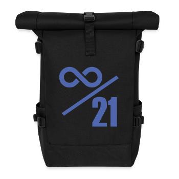 Bitcoin 21 Millionen Limit - Unendlich Wertvoll - Rolltop Rucksack - Schwarz - Vorne
