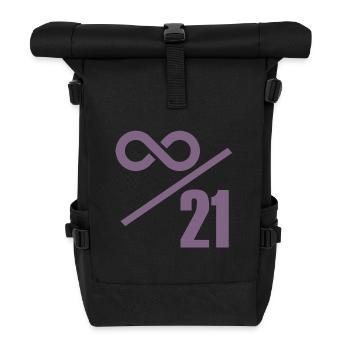 Bitcoin 21 Millionen Limit - Unendlich Wertvoll - Rolltop Rucksack - Schwarz - Vorne