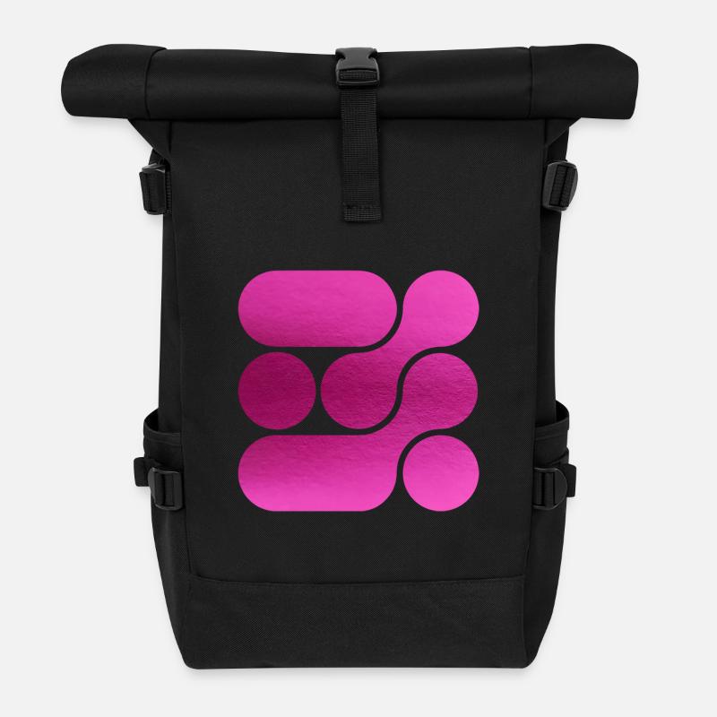 OCHOOO - ROSA - Rolltop Rucksack - Schwarz