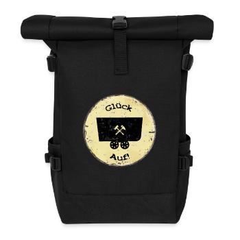 Légende sur le bouclier antique Glück Auf - Sac à dos roll top - noir - Devant