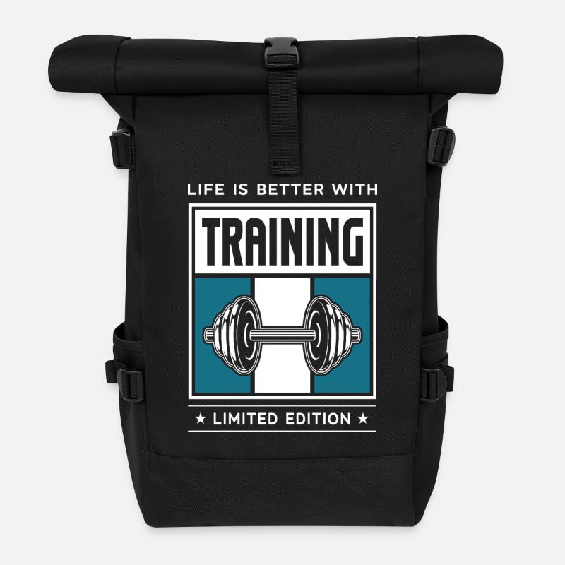 Training - Rolltop Rucksack - Schwarz