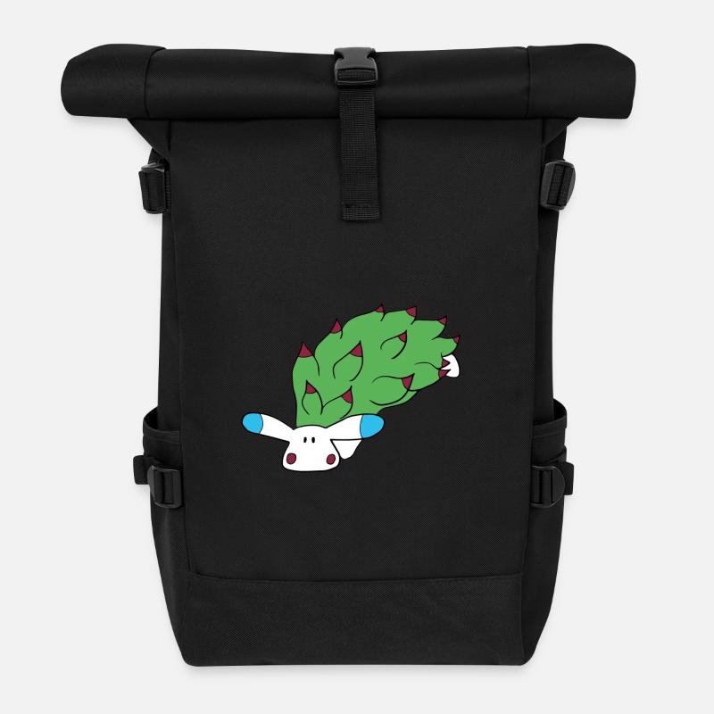 Olaf, die Blattschafschnecke aus Ich will Pizza! - Rolltop Rucksack - Schwarz