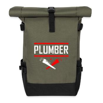 Klempner Installateur - Rolltop Rucksack - Olive/Schwarz - Vorne