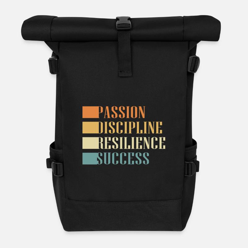 Workaholic Resilienz - Rolltop Rucksack - Schwarz