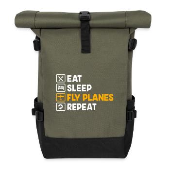 Model Airplane Model Airplane - Roll Top Backpack - olive/black - Front