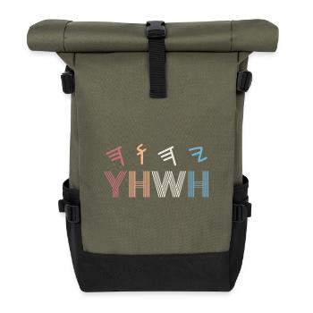 Yeshua Jew Jewish Judaism - Roll Top Backpack - olive/black - Front