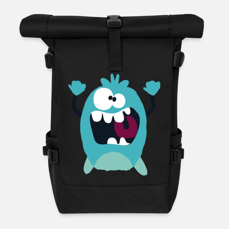 Alexandro - Monster Cool Collection - Rolltop Rucksack - Schwarz