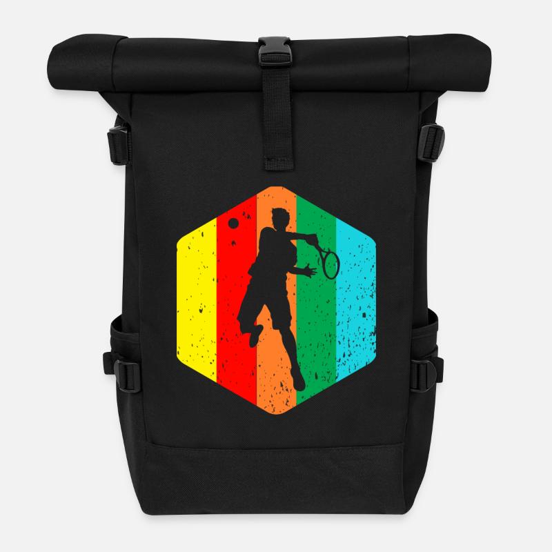 tennis - Sac à dos roll top - noir