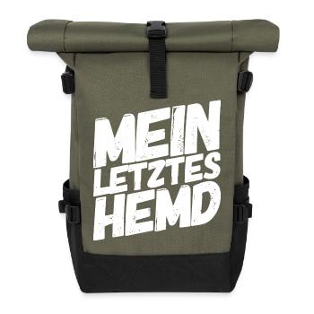 Mein letztes Hemd - Rolltop Rucksack - Olive/Schwarz - Vorne