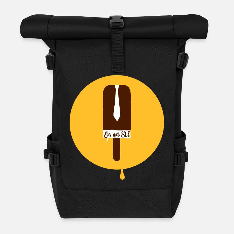 Eis am Stil - Rolltop Rucksack - Schwarz